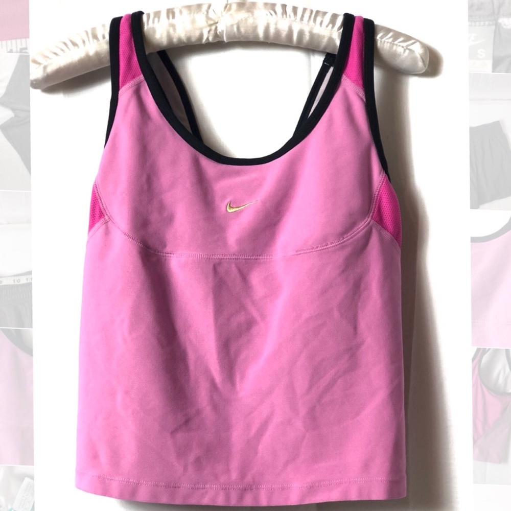 Nike pink women athletic crop top tank